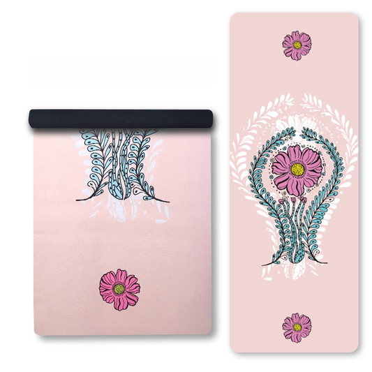 Luluyoga Artistic Travel Yoga Mat Flower